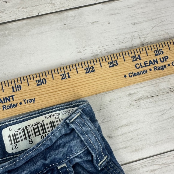 Carhartt Work Jeans Sz 44x30 Dark Blue Jeans 382-83 Dungaree Fit Carpenter worn - Picture 12 of 16